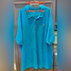 Tommy Bahama 3XB / 3XL Caribbean Blue Turquoise Polo Shirt